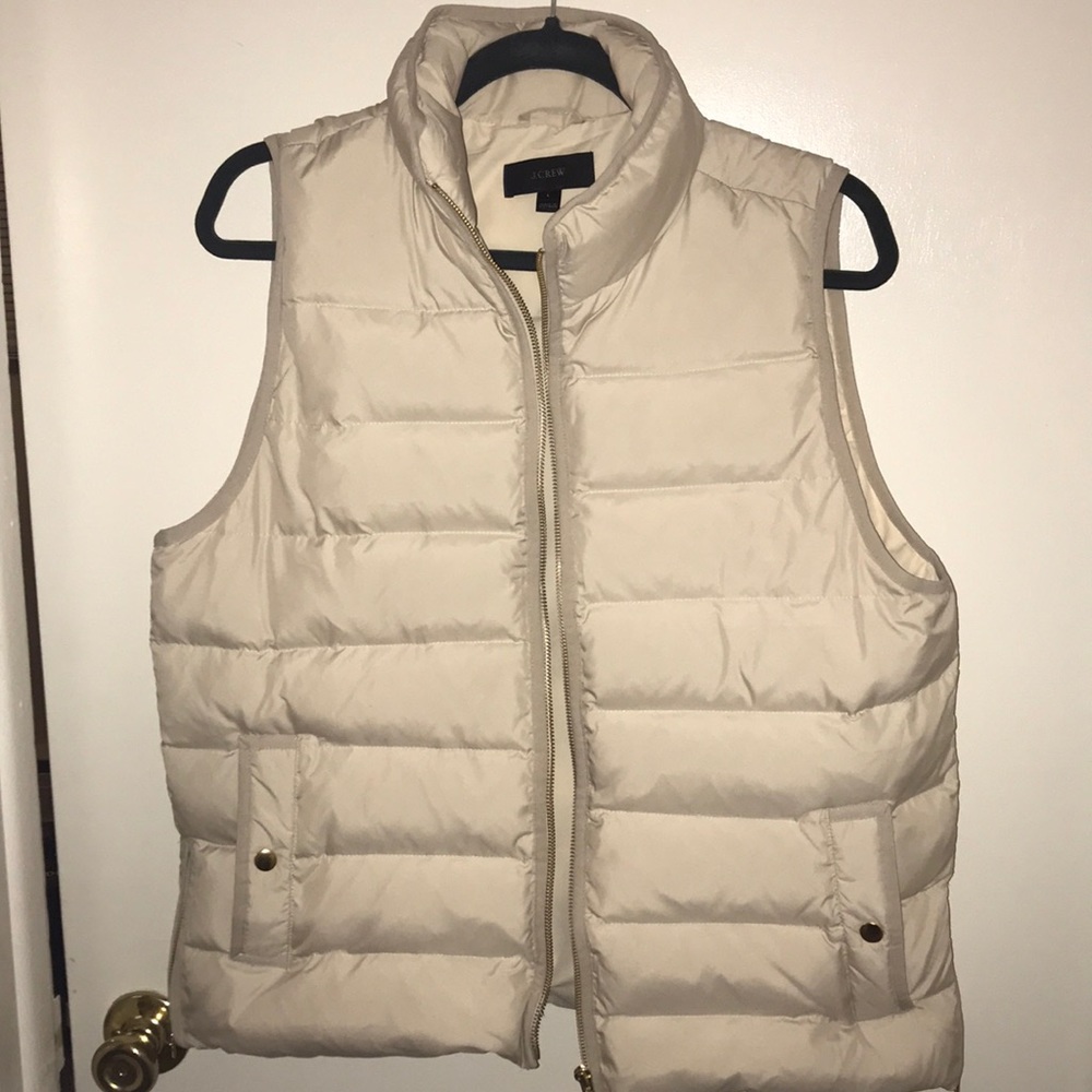 J Crew Mountain Puffer Vest Bleached Sand